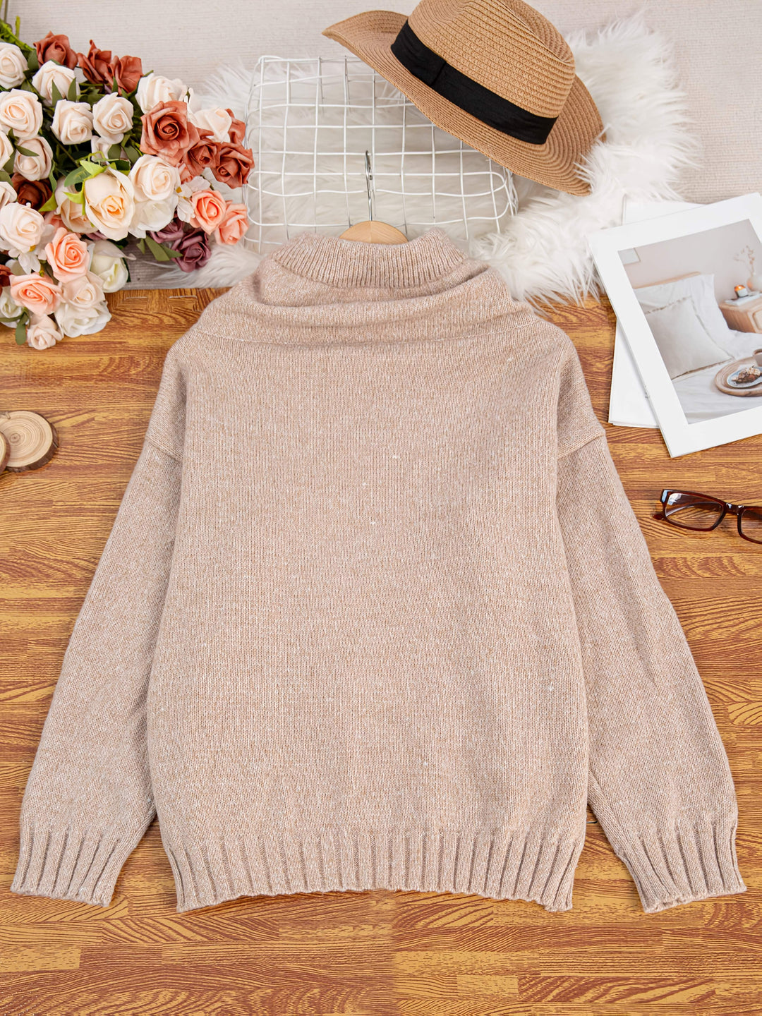 Zelina - Maglione a Maniche Lunghe Con Tasca