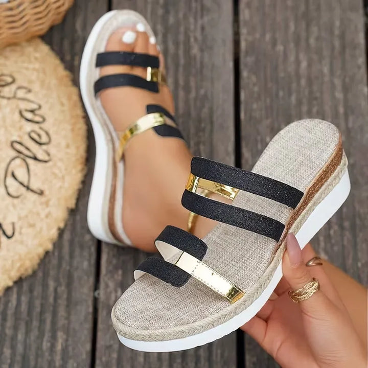 Gerrits - Sandali Con Plateau e Cinturini con Fibbia Sul Davanti