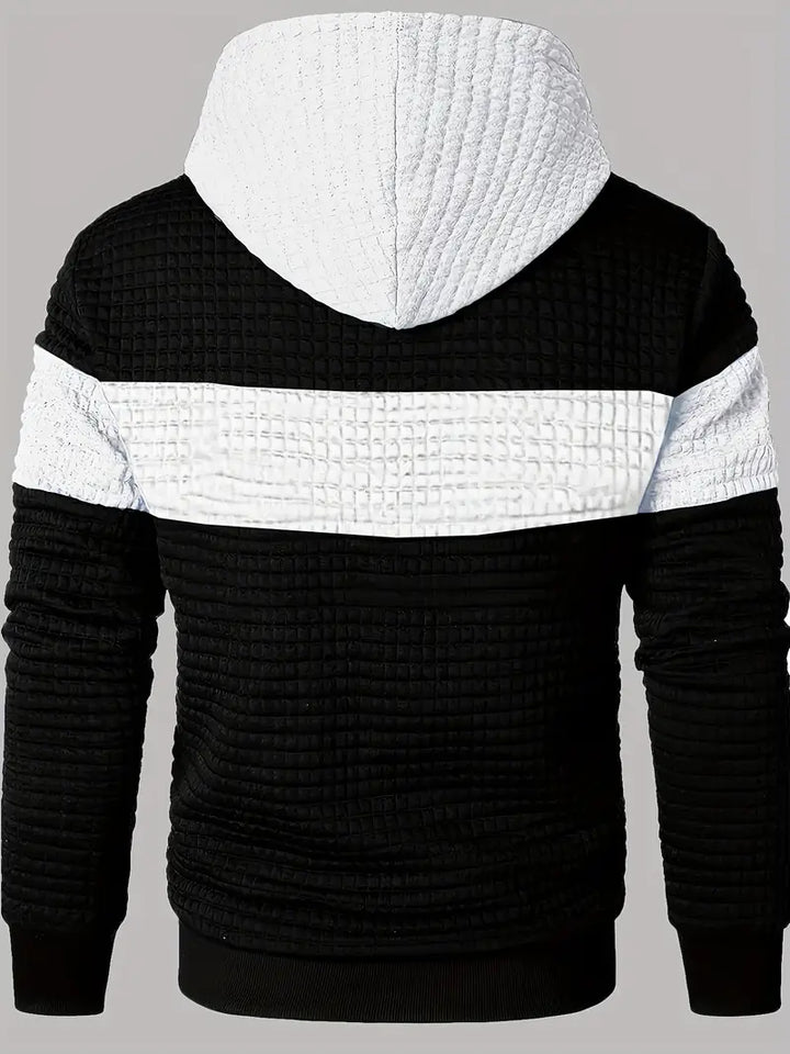 Arvid - Felpa Con Cappuccio Colore Blocco Testurizzata