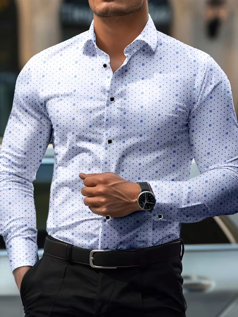 Spyros - Camicia a Maniche Lunghe Con Abbottonatura Frontale