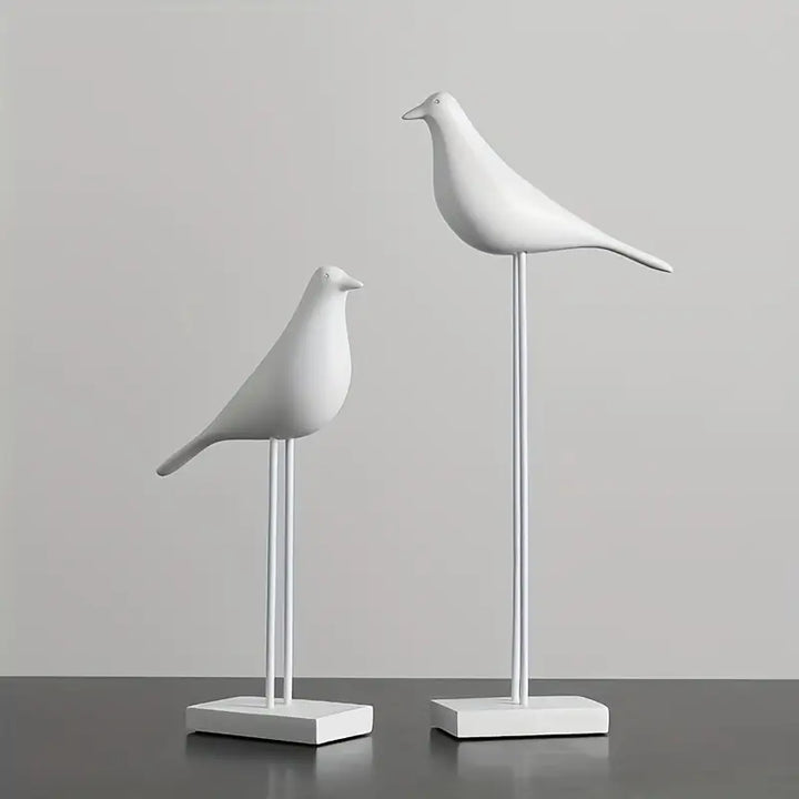 PerchForm - Sculture Decorativo Minimaliste Di Uccelli Su Supporto