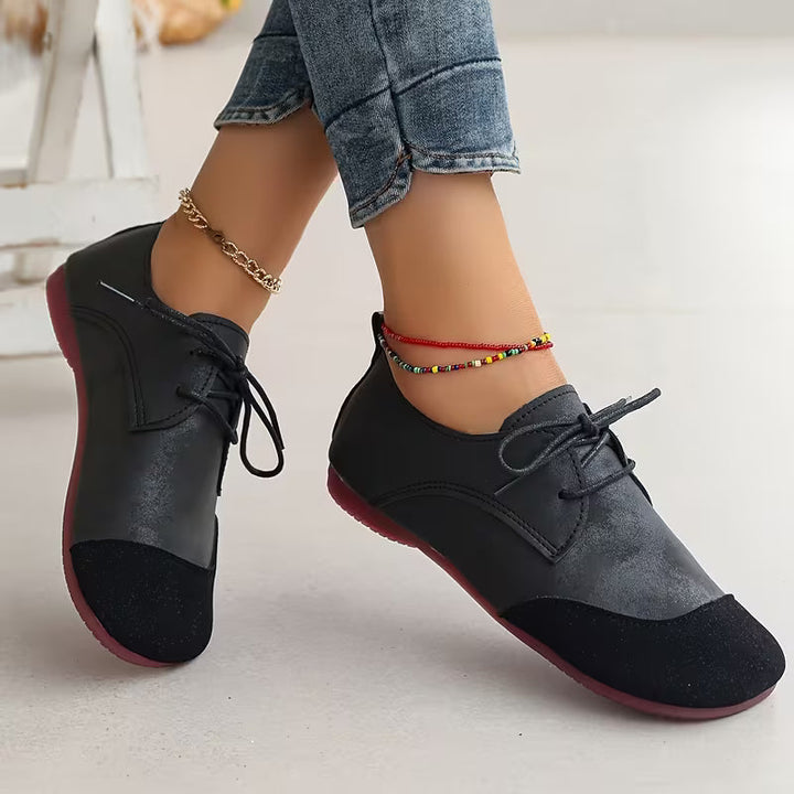 Zuniya - Scarpe Comode Con Zeppa Bassa e Allacciatura