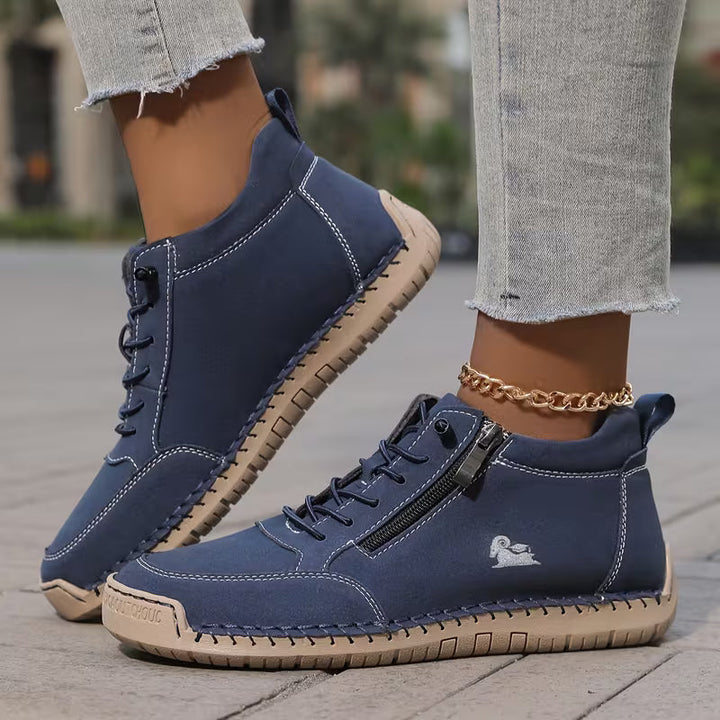 Schreiner - Scarpa da Ginnastica Con Lacci e Cerniera Laterale Con Cuciture a Contrasto