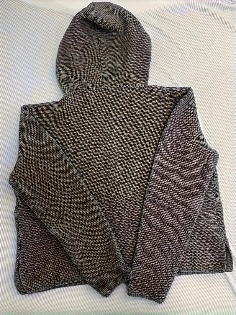 Bressan - Elegante Cardigan Con Cappuccio e Maniche Lunghe