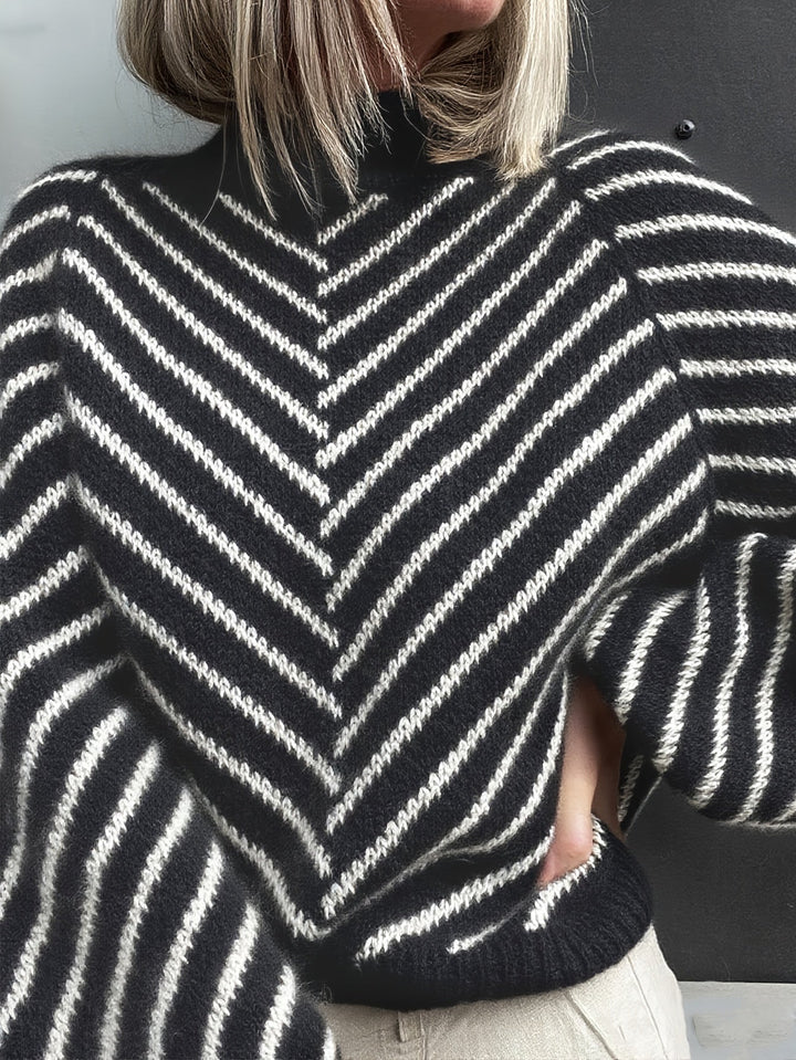 Klarysa - Maglione Casual a Maniche Lunghe Lavorato a Maglia