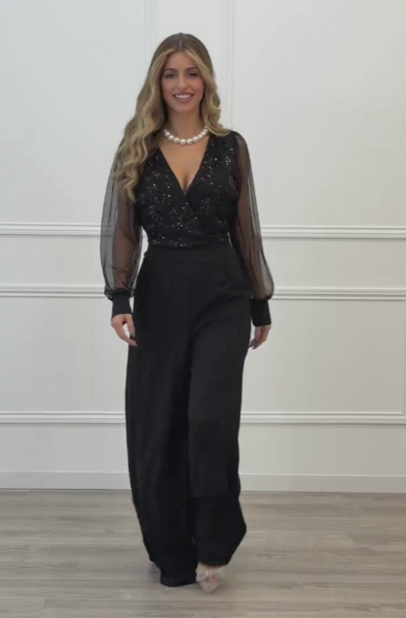 Meira - Tuta Con Maniche Lunghe in Maglia Decorata
