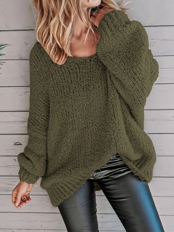 Jeannette - Maglione Maniche Lunghe Con Collo Rotondo