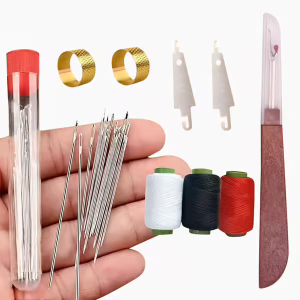 StitchPro - Set Di Aghi Da Cucito In Acciaio Con Cruna Larga