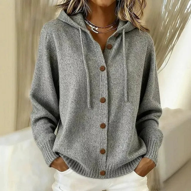 Giliza - Cardigan Con Cappuccio E Bottoni