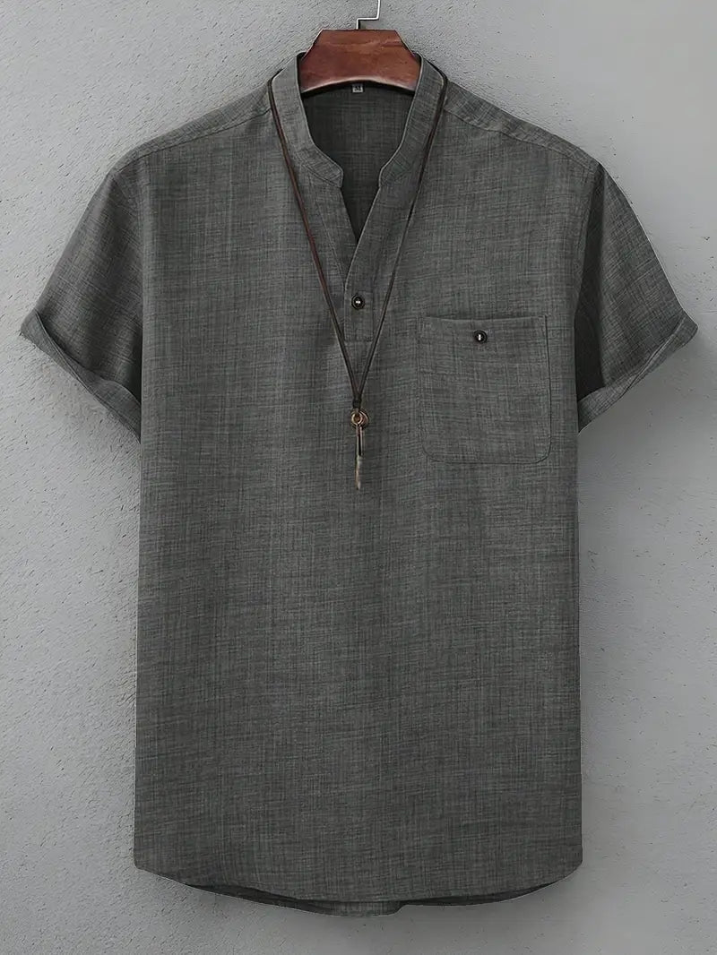Kieth - Camicia a Maniche Corte Con Tasca Frontale