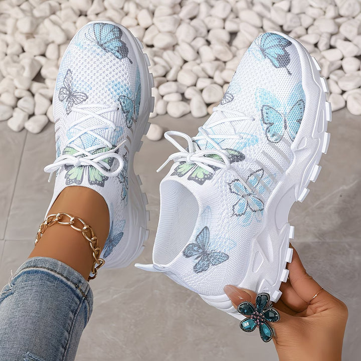 Destinee - Sneaker Con Lacci e Stampa a Farfalle