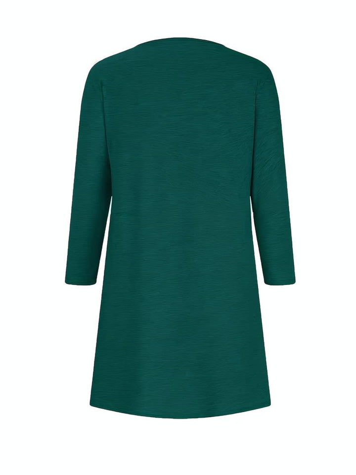 Alinor - Abito Casual a Maniche Lunghe Con Patchwork a Quadri
