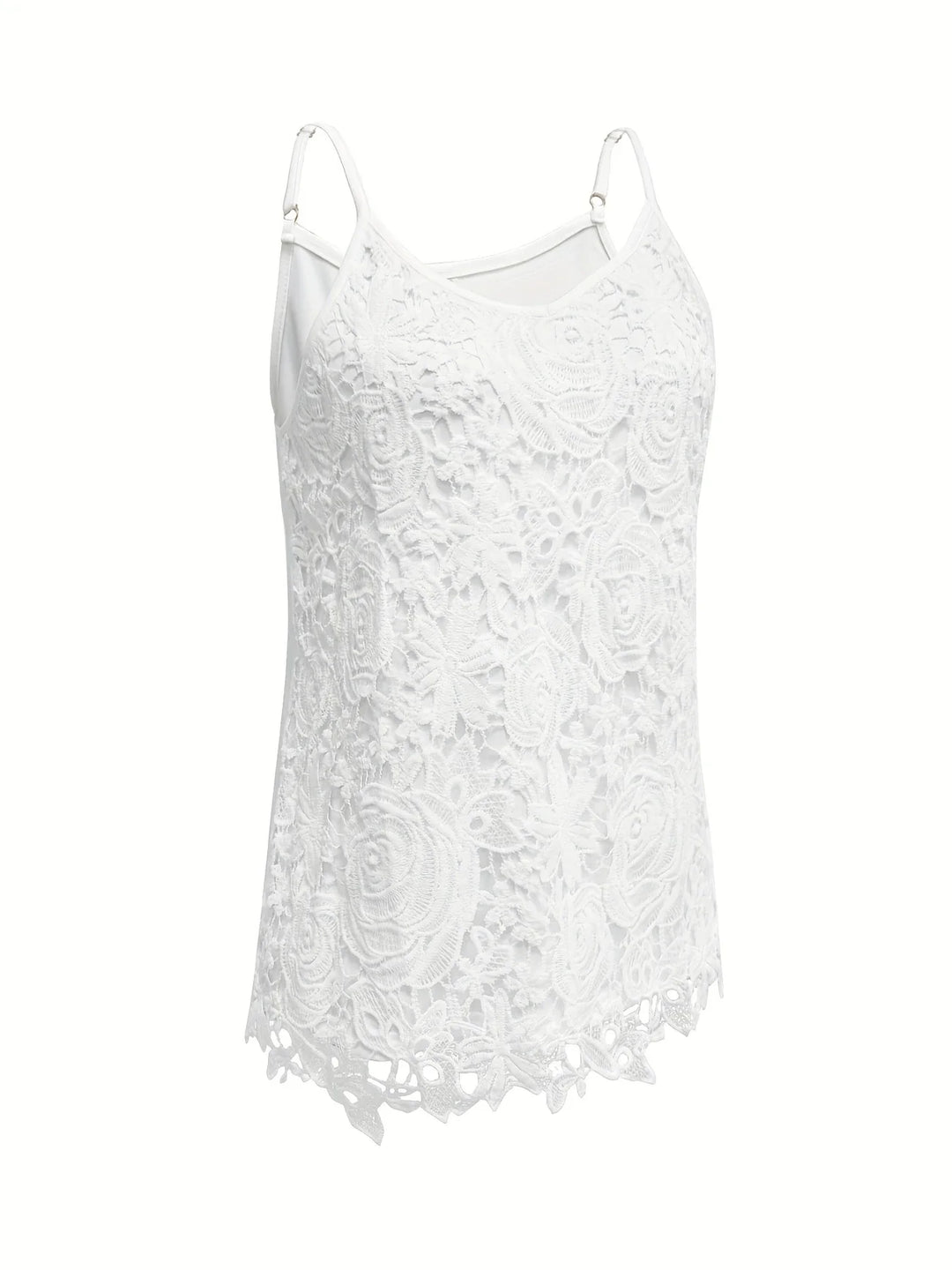 Juna - Elegante Top Senza Maniche In Pizzo Con Scollo a V