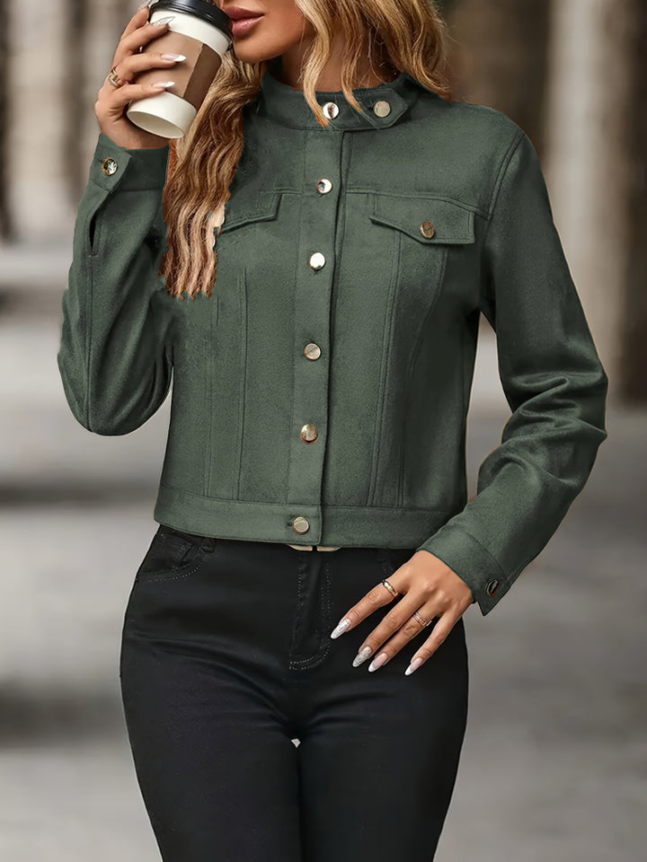 Slavica - Giacca Vintage a Maniche Lunghe Con Bottoni Sul Davanti