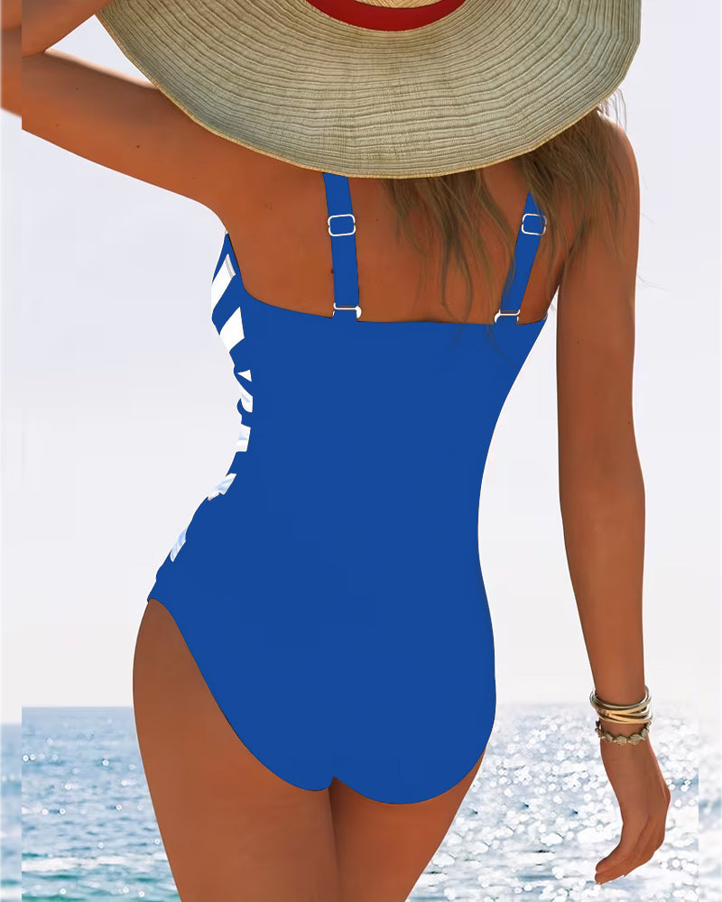 Sulinna - Costume Da Bagno Intero Casual a Righe
