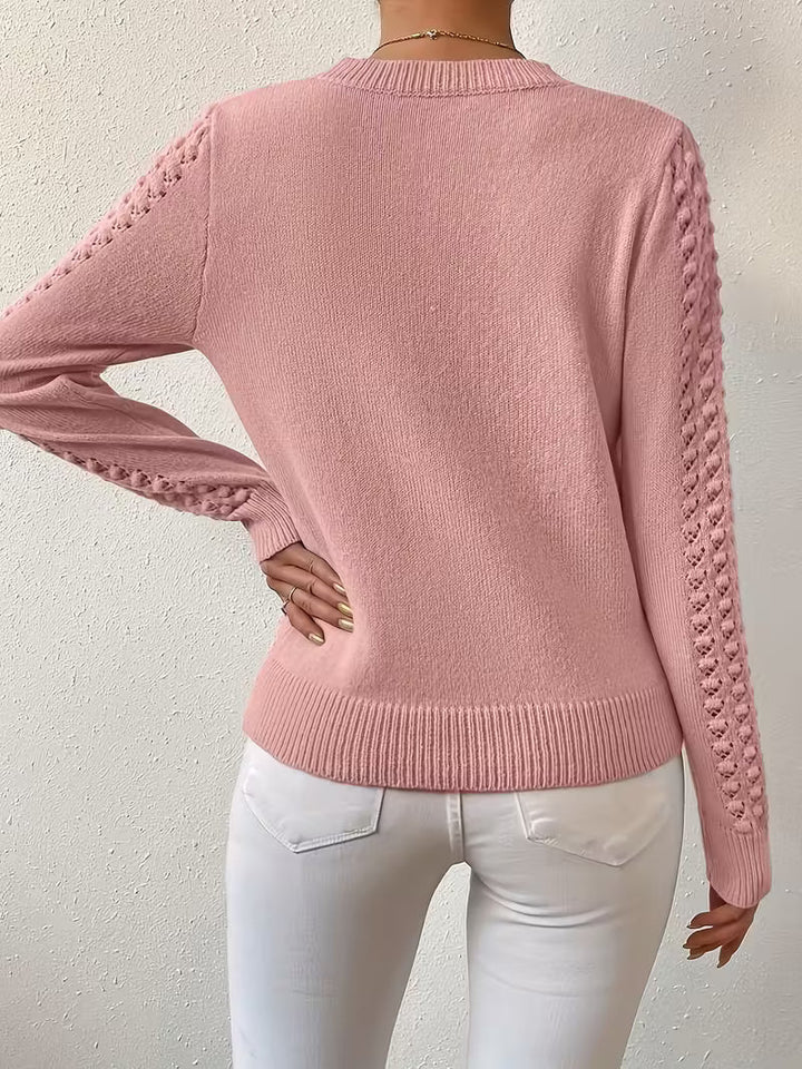 Shannen - Maglione Lavorato a Maglia a Maniche Lunghe
