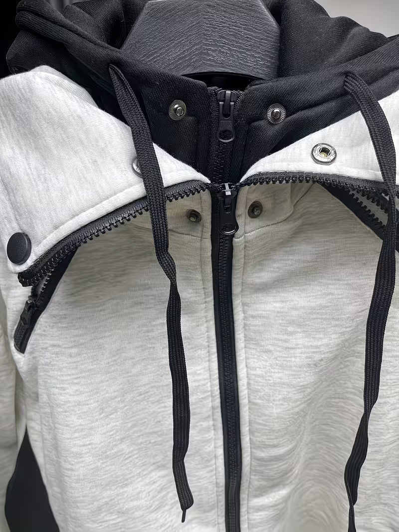 Griffiths - Felpa con Cappuccio,Maniche Lunghe e zip a un Quarto