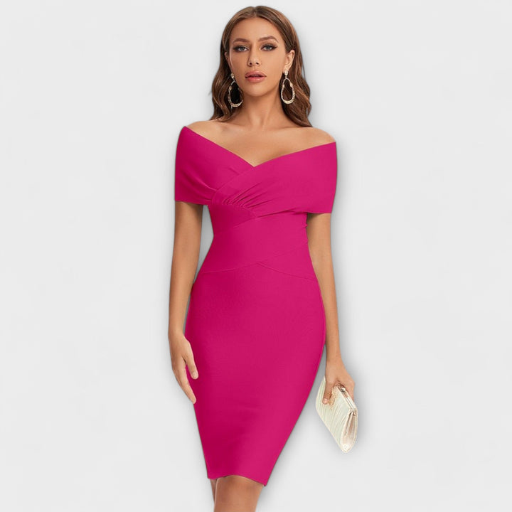Leesina - Abito Elegante Con Scollo a V