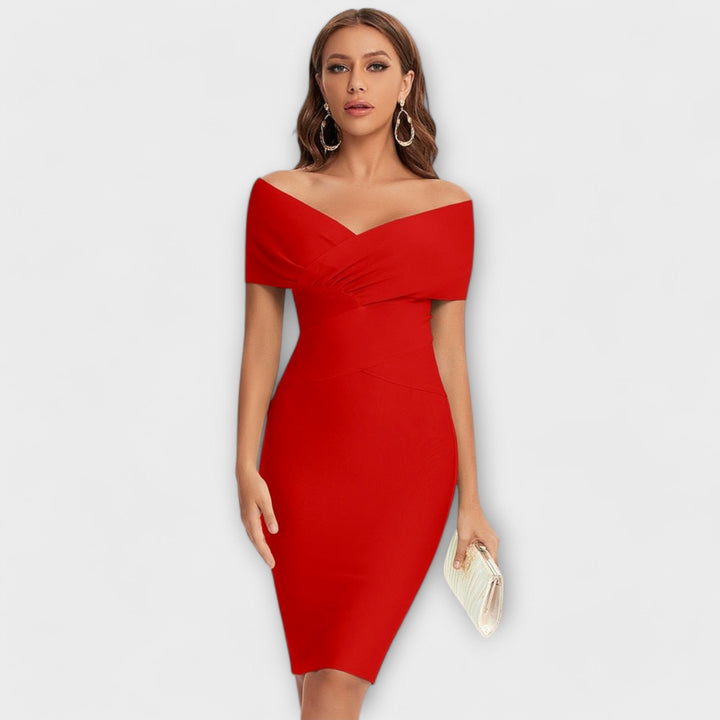 Leesina - Abito Elegante Con Scollo a V
