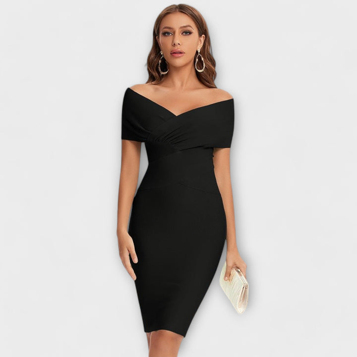 Leesina - Abito Elegante Con Scollo a V