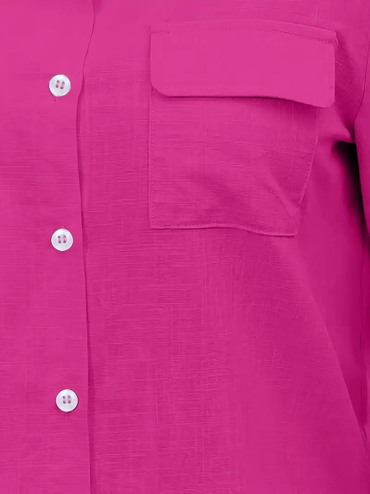 Athena - Camicia In Cotone Con Tasche Frontali
