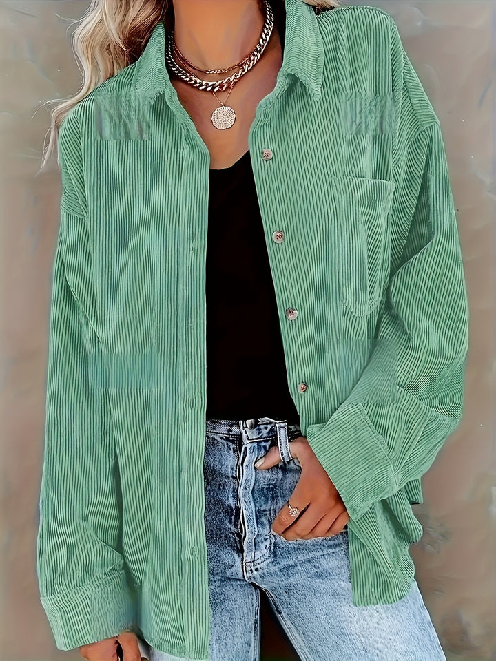 Gliosmar - Camicia Primaverile a Maniche Lunghe Con Tasca
