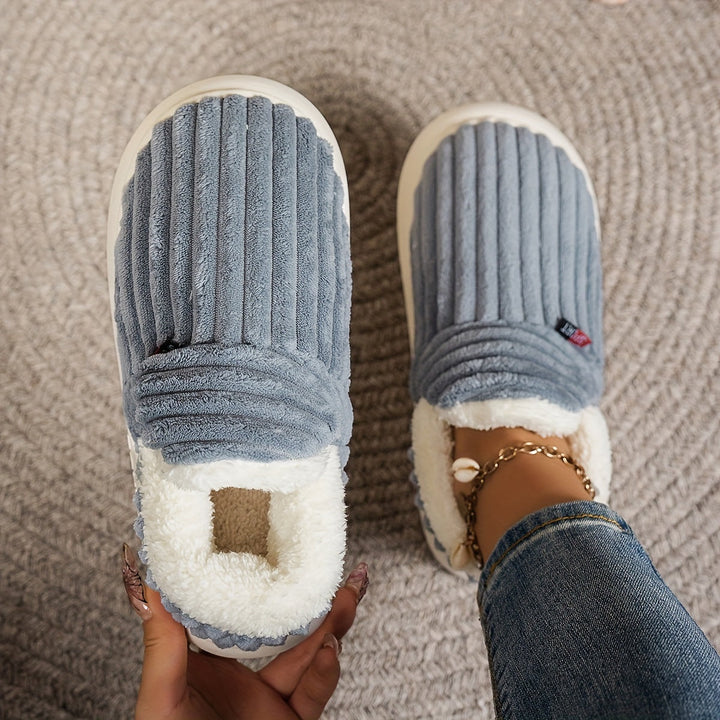 Keziban - Pantofole Slip-on a Coste con Fodera in Peluche