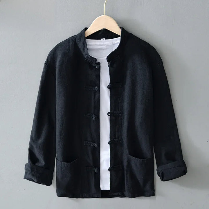 Ffinian - Camicia Mandarina in Cotone E Lino