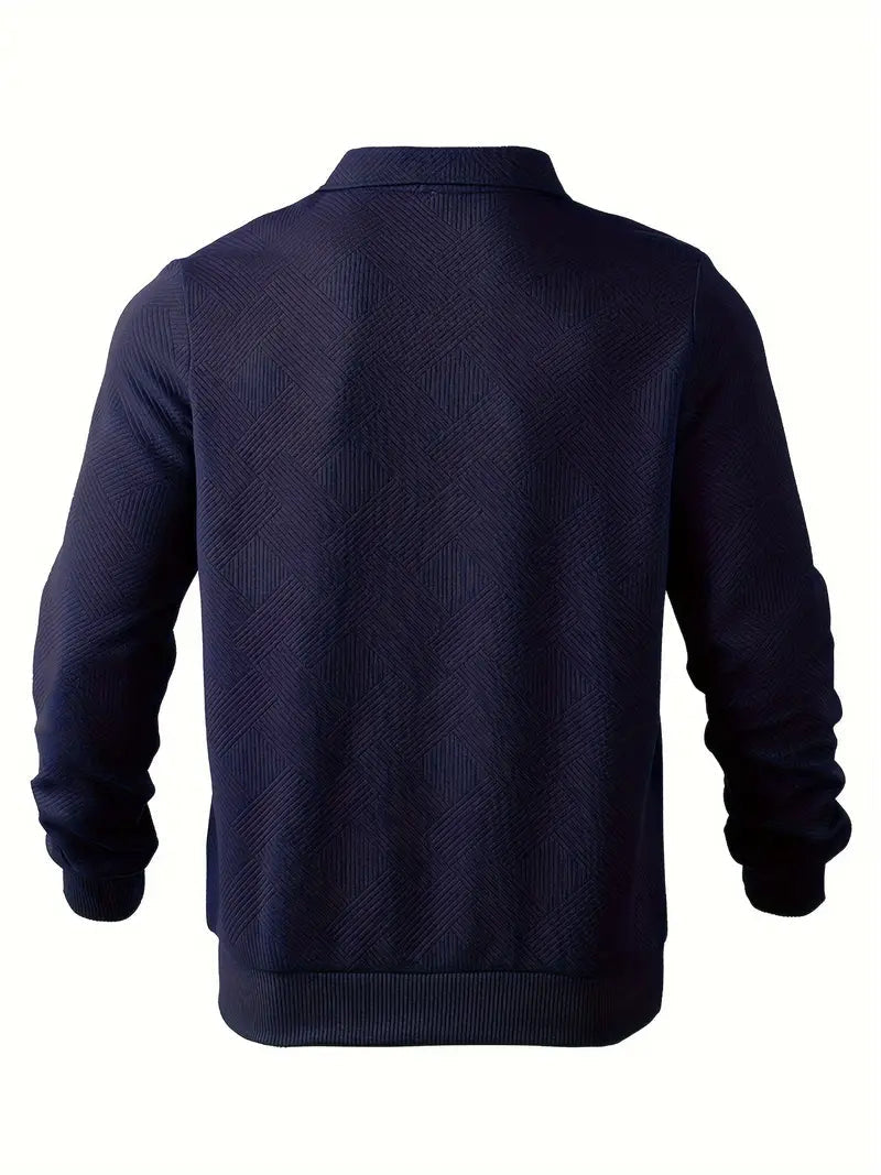 Baldrick - Felpa vintage con Zip e Disegno Geometrico