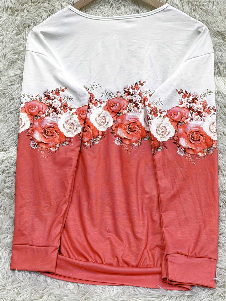 Shlomina - Felpa Con Mezza Zip e Stampa Rosa