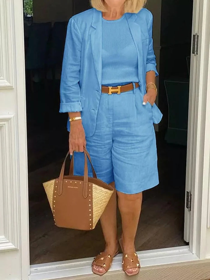 Leontina - Completo Casuale Con Blazer e Pantaloncini