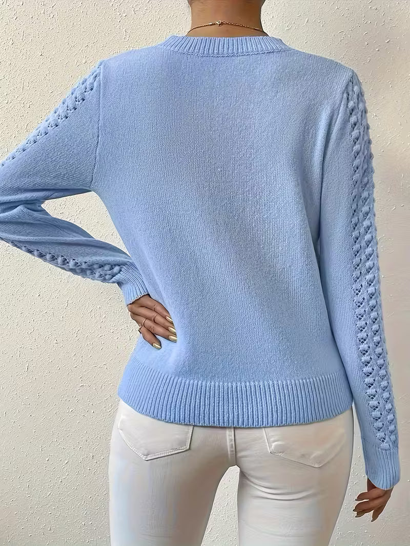 Shannen - Maglione Lavorato a Maglia a Maniche Lunghe