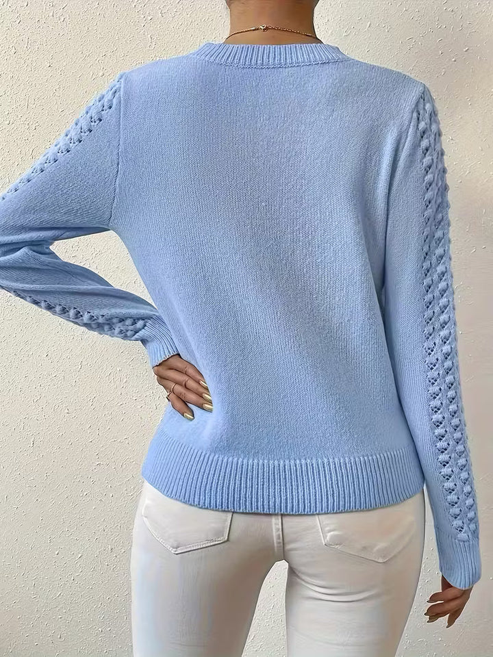 Shannen - Maglione Lavorato a Maglia a Maniche Lunghe