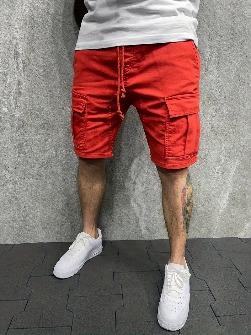 Jelte - Pantaloncini Cargo Casual Non Elasticizzati Con Coulisse