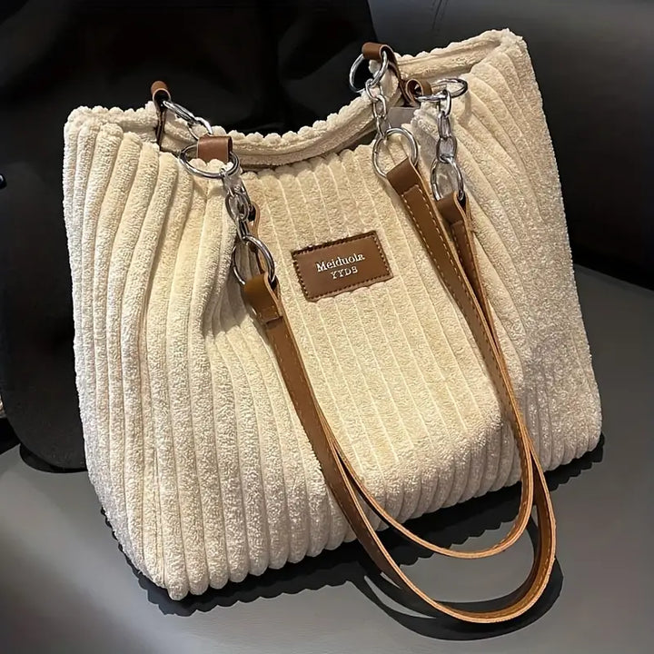 Ahlke – Borsa Tote In Velluto a Coste