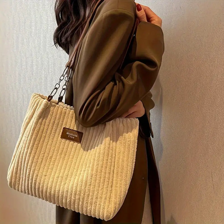 Ahlke – Borsa Tote In Velluto a Coste
