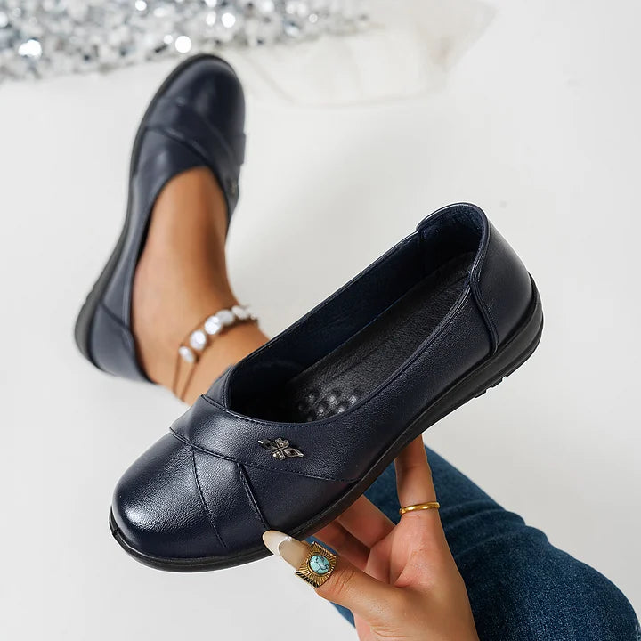 Kinerah - Scarpe Ortopediche in Pelle Con Emblema in Metallo