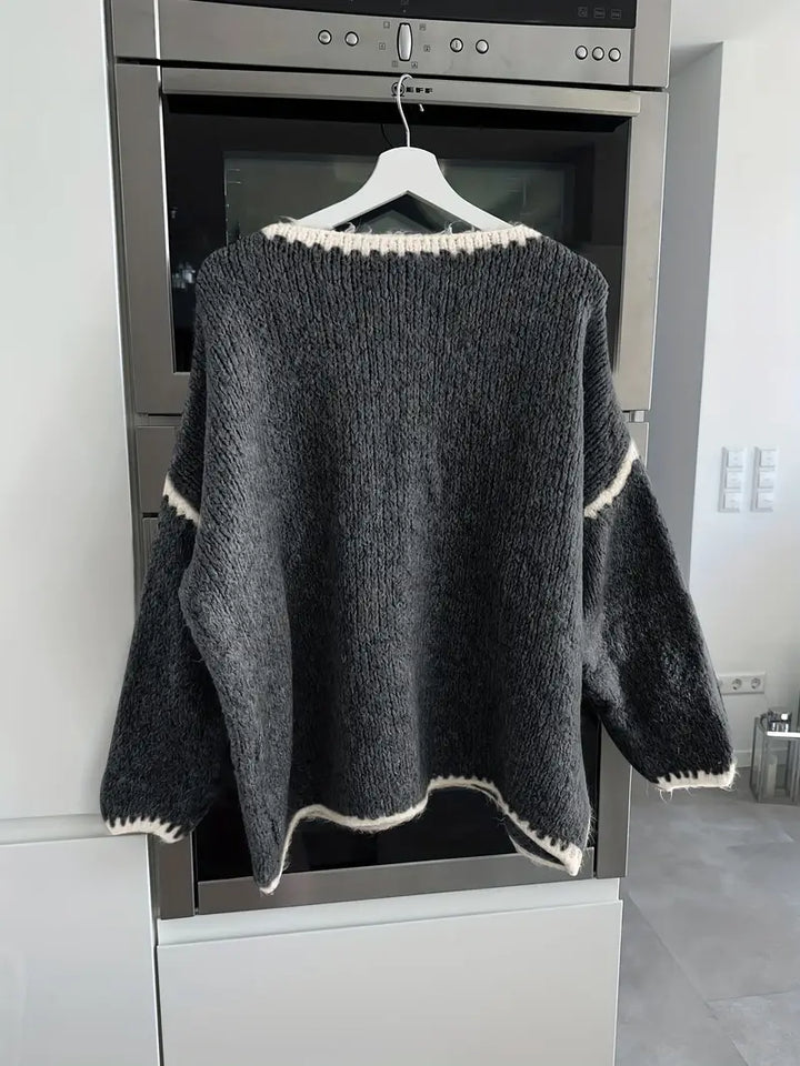 Usalda - Maglione Lavorato a Maglia a Maniche Lunghe