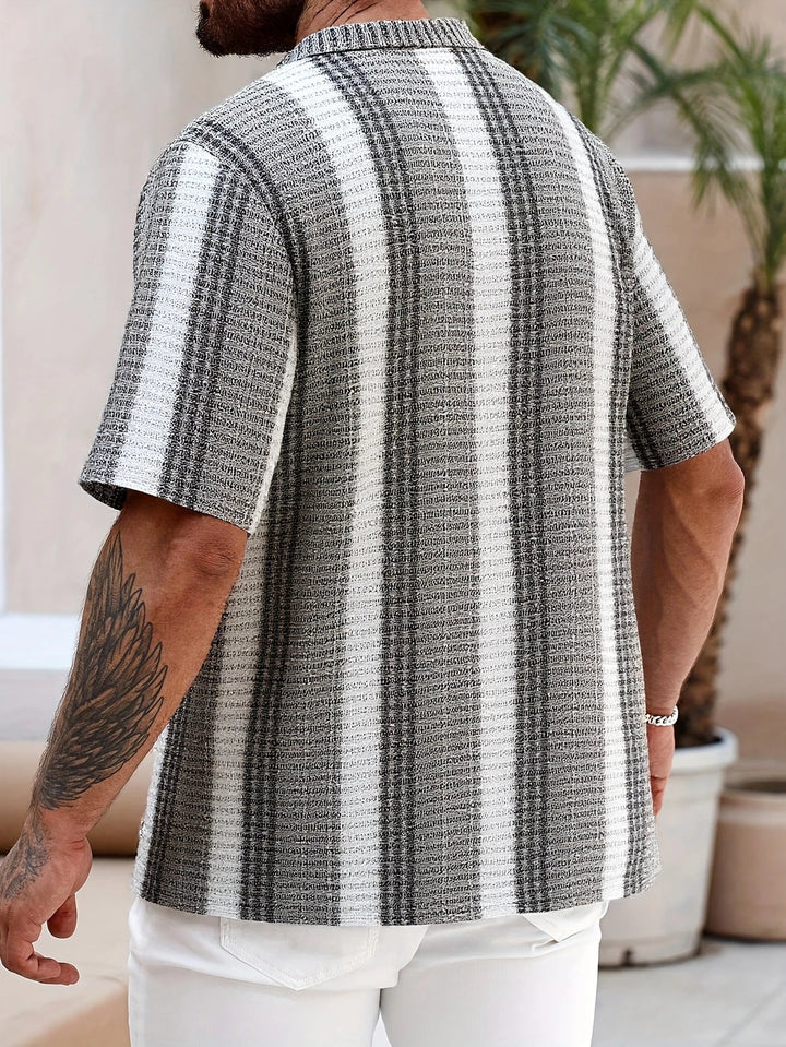 Avram - Camicia casuale a Righe Con Bottoni