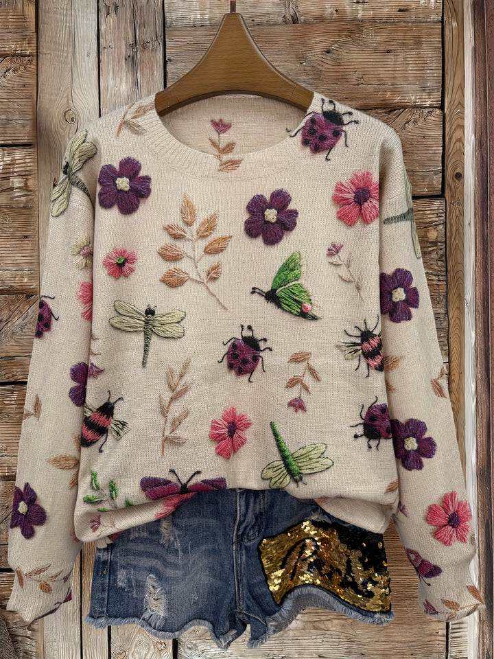 Dorenda - Maglione Casual a Maniche Lunghe Lavorato a Maglia