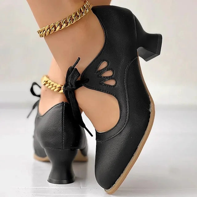 Zydrune - Décolleté Vintage in Pelle Con Tacco Alto