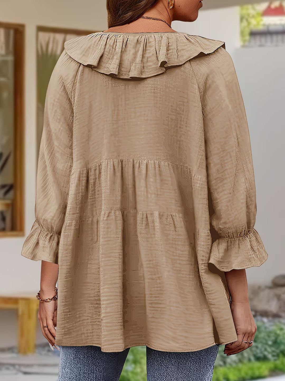 Garbine - Elegante Camicetta Con Collo a Balze