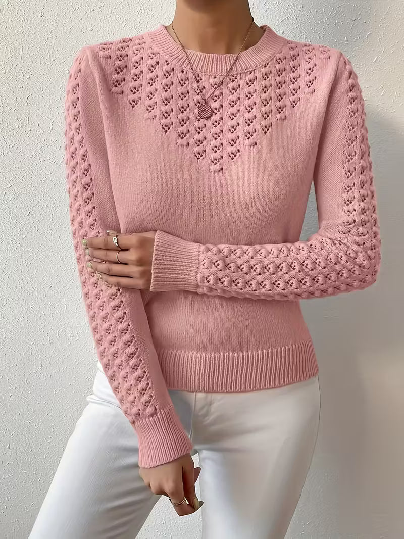 Shannen - Maglione Lavorato a Maglia a Maniche Lunghe