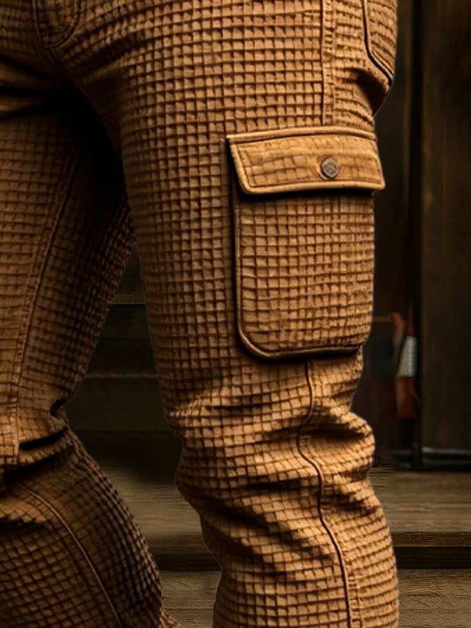 Conway - Pantaloni Vintage Da Avventura Con Tasche Multiple e Effetto Consumato