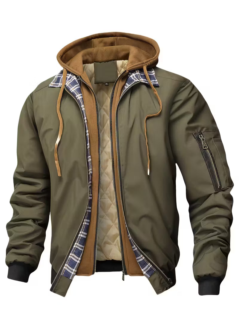 Sylvain - Giacca Militare Con Cappuccio e Cerniera