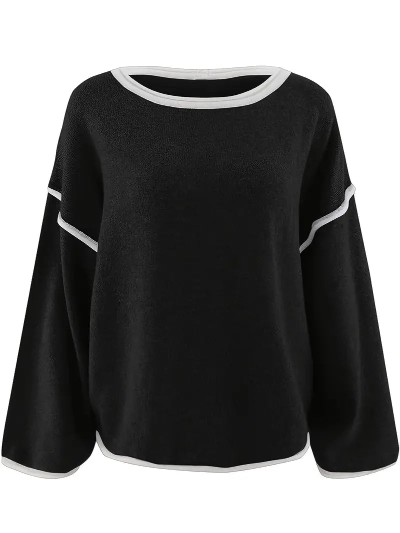 Giselda - Maglione Lavorato a Maglia Con Scollo Rotondo