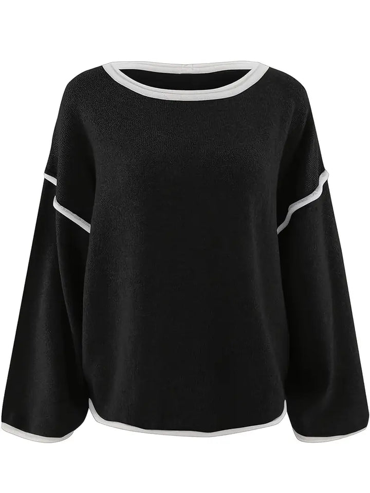 Giselda - Maglione Lavorato a Maglia Con Scollo Rotondo