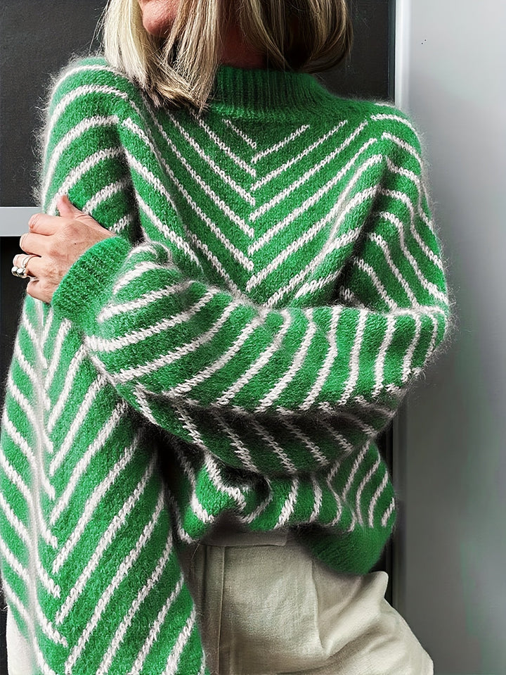 Klarysa - Maglione Casual a Maniche Lunghe Lavorato a Maglia