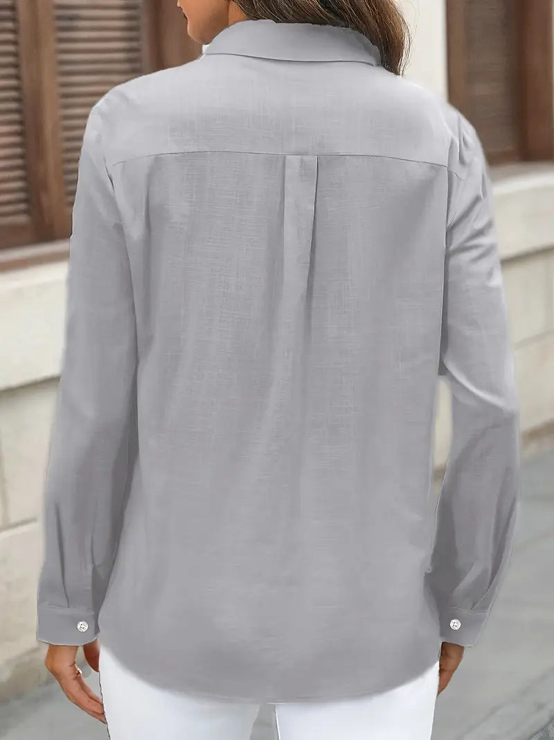 Athena - Camicia In Cotone Con Tasche Frontali