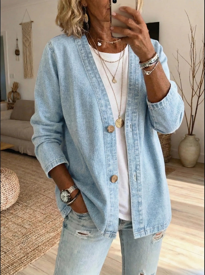 Helama - Giacca Casual in Denim Leggero